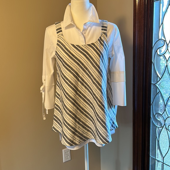 Artisan NY 100% Linen swing top szS - Picture 1 of 13